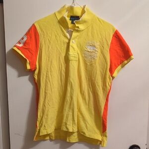 Ralph Lauren Yellow and Orange Short Sleeve Polo